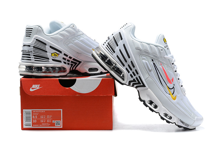 Men's Hot sale Running weapon Air Max TN Plus Shoes White 0198